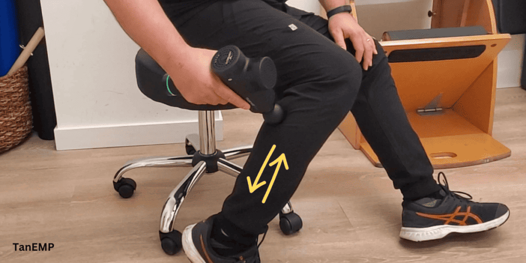 how to use massage gun on calves