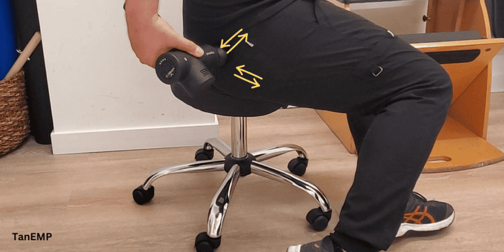 how to use massage gun on gluteus