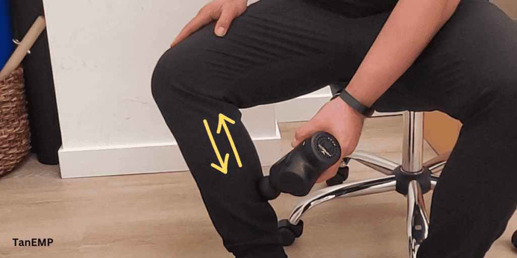 How to use massage gun on Calves