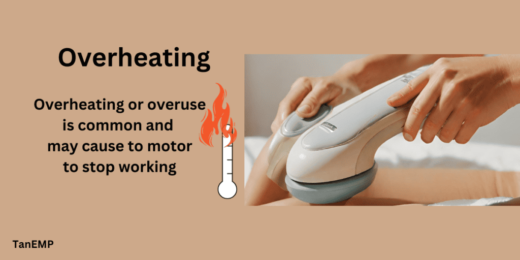 massage gun is overheating or overuseing