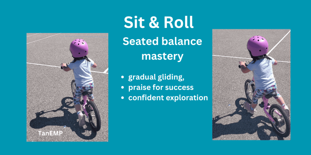 Sit and roll in balance bike