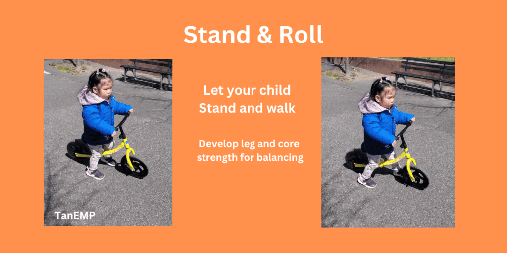 stand & roll in balance bike