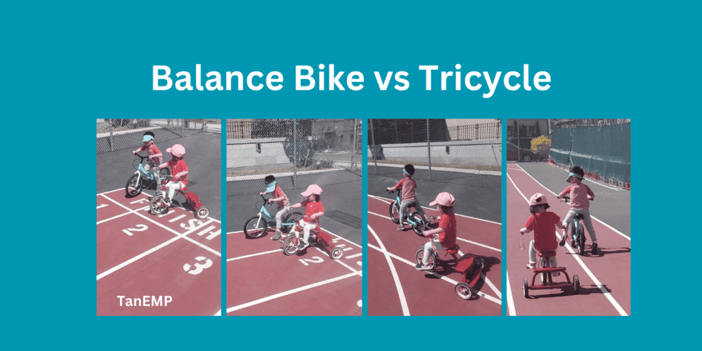 key difference between balance bike vs tricycle