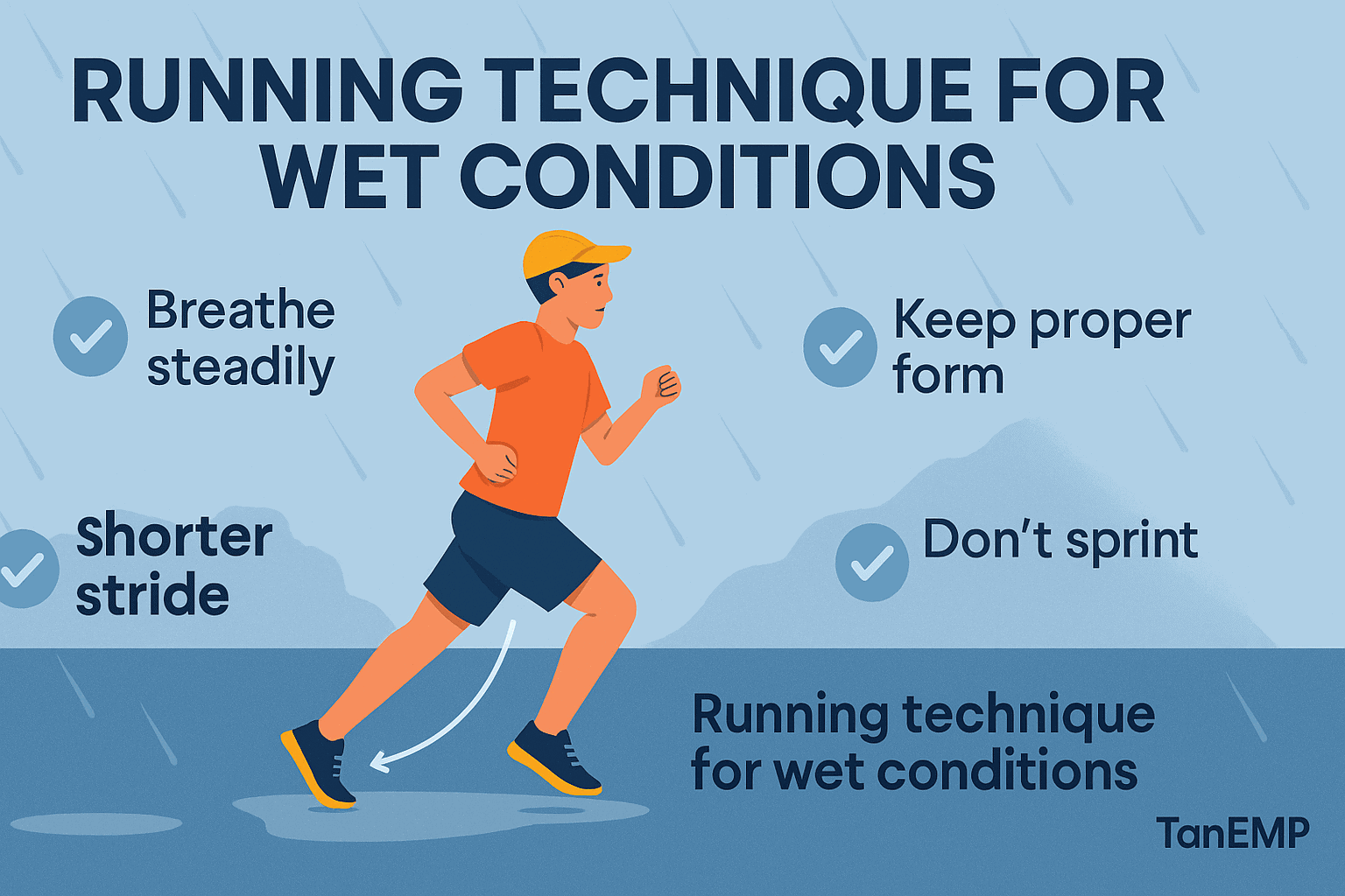 running technique for wet conditions