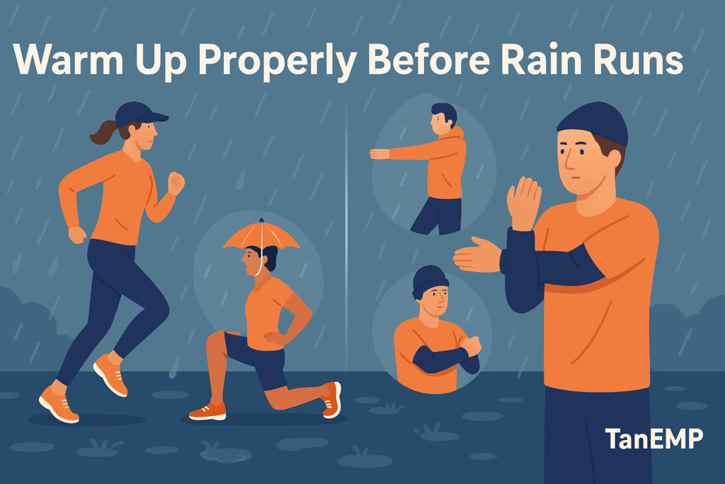 Warm Up Properly Before Rain Runs