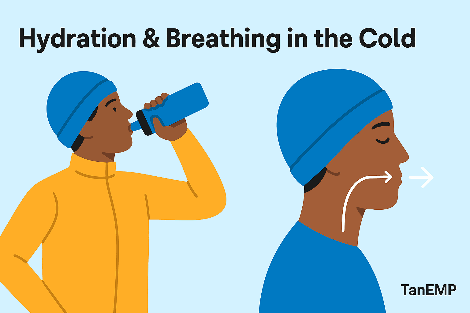 don't forget to stay hydrate and breath in the winter