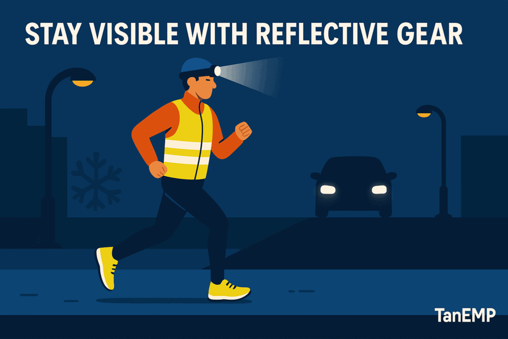 stay visible with reflective gear