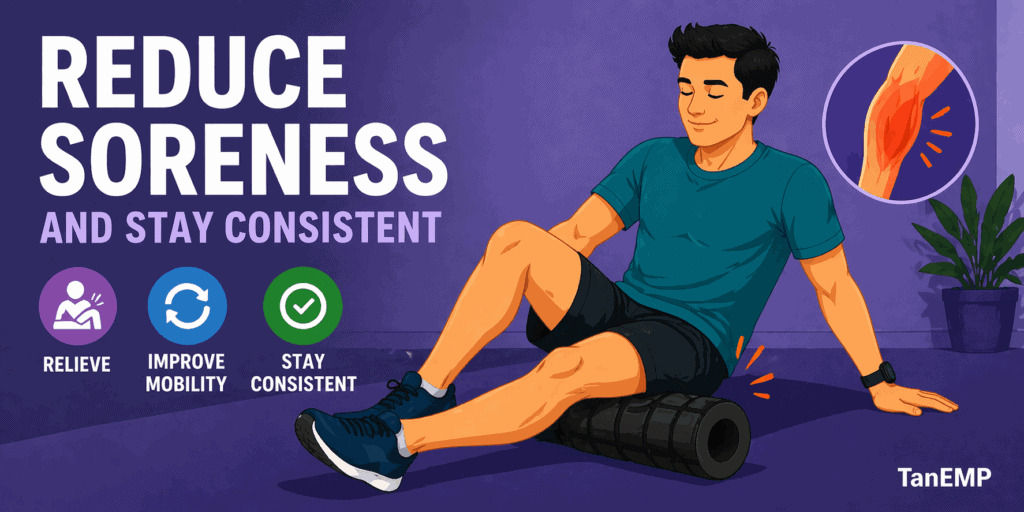 reduce soreness and stay consistent after your run to relieve pain, improve mobility and stay consistent for your next run